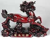 5" Lucky Chi Chinese Dragon Horse Resin Statue