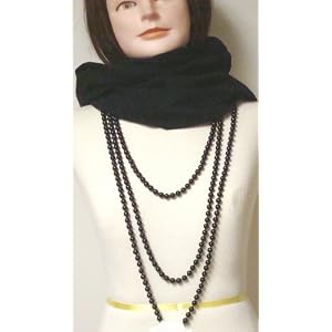Hand Made Double Knit Black Cotton Neck Scarf Tube Balaclava Offered with Very Long Seventy Inches...