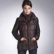 Jessie G. Women's Short Down Jacket with Rabbit Fur Trim