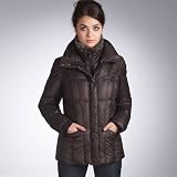 Jessie G. Women's Short Down Jacket with Rabbit Fur Trim