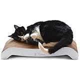 PetFusion Cat Scratcher FLIP PAD (White). Two cardboard designs in one