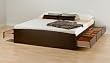 Mate's King Platform Storage Bed (Espresso)