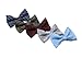 Bundle Monster Mens Tuxedo Solid Patterned Adjustable Neck Bowtie Bow Tie 5pc Assorted Lot Set - #2