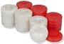 Mother of Pearl Design Backgammon Chips in Red & White - 1.75"