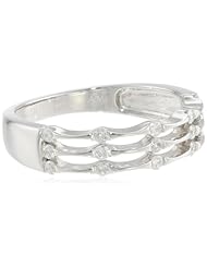 Sterling Silver 3 Row Diamond Fashion Ring (1/5 cttw, H-I Color, I1-I2 Clarity)