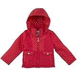 Dollhouse Infant Girls' Quilted Zipper Jacket With Removable Hood