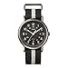 Timex Unisex Weekender Stripe Slip Through Nylon Strap Watch, Black/Gray