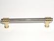 Top Knobs-Somerset Collection M374 Split Finish Pull in Brushed Satin Nickel and Polished Brass