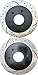 Prime Choice Auto Parts PR41331LR Drilled and Slotted Performance Rotor Pair for Rear
