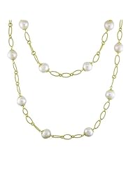Sterling Silver 11 MM Freshwater Cultured Pearl Necklace, 20"