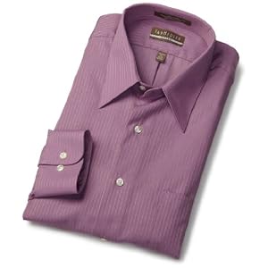 Van Heusen Men's Fitted Wrinkle Free Satin Stripe Shirt