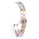 Stainless Steel/14K Men's .20 CTW Diamond Bracelet