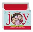 Holiday Photo Cards - 5" x 7" Photo Holiday Joy Greeting Cards Created from Your Favorite Photo - Set of 20