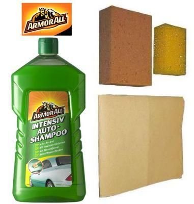 Auto Shampoo Armor All 1000ml mit 3 teilgen Waschset