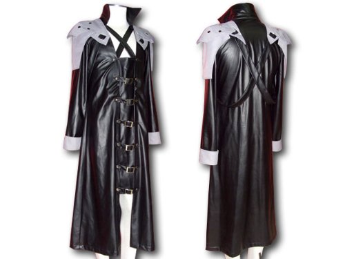 Japanese Anime Final Fantasy VII Cosplay Costume - Sephiroth Leatherette Outfit