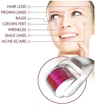 CGJY 3 in 1 Detachable Surgical Grade Derma Micro-needle Roller for Skin Internal Regeneration Anti Ageing Wrinkle Cellulite Scar Stretch Mark Silver