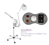 Professional Salon Multi-Function Ozone Facial Steamer w/ 5 Diopter Magnification Lamp
