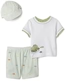 Little Me Frog Short Set with Hat, Lightgreen