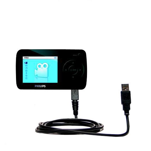 Classic Straight USB Cable for the Philips GoGear SA6085/37 with Power Hot Sync and Charge capabilities - uses Gomadic TipExchange Technology