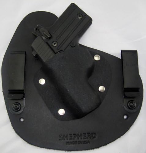Conceal Mini- Left Handed, Black, S&amp;W Shield 9mm/.40 w/ LaserMax - Shepherd Leather IWB Holster