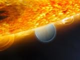 Artist's Impression of a Jupiter-Size Extrasolar Planet Being Eclipsed by its Parent Star Photographic Poster Print by Stocktrek Images, 24x18