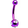 Electric Purple Titanium Tiffany Ball Belly Button Ring