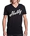 Hubby V-Neck T-Shirt, Novelty, Black Color, S-2XL