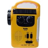 Kaito KA339 Solar & Crank AM/FM Emergency Radio with LED Lantern & Flashlight, Color Yellow