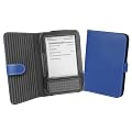 Cover-Up - Funda de cuero para Amazon Kindle 3 Keyboard (Global Wireless 6") (estilo libro) - color azul