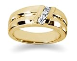 0.15 ctw. Woman's Round Diamond Wedding Band in 14K Yellow Gold