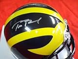 TOM BRADY SIGNED AUTOGRAPHED MICHIGAN WOLVERINES MINI HELMET COA