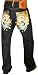 ED HARDY Christian Audigier SMET Mens Red Head Skull Relaxed Fit Jeans Raw Denim Pants 32 Inseam