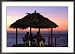 Cliffside Table at Pickled Parrot at Sunset, Negril, Jamaica Collections Framed Photographic Poster Print by Holger Leue, 36x26