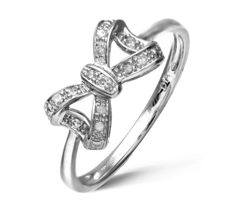 Damen-Ring 9 Karat (375) Wei&szlig;gold Diamant Gr. 52 (16.6) PR10171W-L Preisvergleich