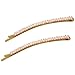 Faceted Crystal Row Two-Tone Bobby Pin - (2 Pcs)