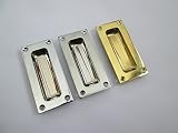IRONMONGERY WORLDﾂｮ SOLID BRASS RECESSED PULL DOOR HANDLE FLUSH INSET DOOR HANDLE SLIDING IN THREE F