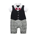 ベビー キッズ 赤ちゃん 子供服 洋装フォーマル 紳士風 男の子 半袖 カバーオール ロンパース 春夏 結婚式 お宮参り 七五三 節句 入園式 入学式 出産祝い ギフトxw002
