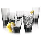 Libbey Classic 16-Piece Glassware Set, Smoke