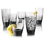 Libbey Classic 16-Piece Glassware Set, Smoke