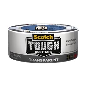 3M 2120 Scotch Transparent High Performance Duct Tape, 1.88-Inch x 20-Yard, 1-Pack