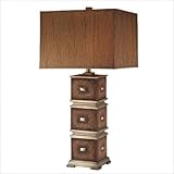 Stack Cube Table Lamp in Dark Brown (Set of 2)