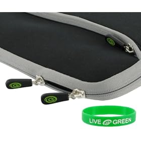 Acer Aspire AS1410-8414 11.6-Inch Netbook Sleeve Case - Dual-Pocket Black
