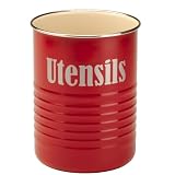 Vintage Red Utensils Pot