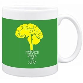 Mellotron keeps me sane Instruments de Musique Tasse (Vert, C�ramique, 325 ml)