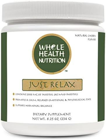 Just Relax (PREVIOUSLY HEALTH NATURALLY) | Natural Cherry Flavor NO MSG | 60 servings per container | Contains 2000mg of Inositol (as myo-inositol) per serving | 75 mg of Magnesium (as di-magnesium malate) per serving | Neurotransmitter | Hormone Support | Promotes Stress Resiliency | Gluten, Dairy &amp; Soy Free | Non-GMO | NO Artificial Colors, Sweeteners or Preservatives | Pharmaceutical Grade