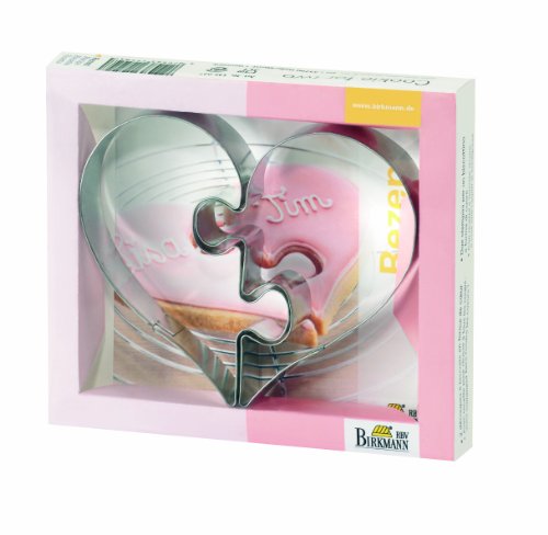 Birkmann 145047 Cookie for Two, 2 Ausstechformen, 12.5 cm, in Geschenkverpackung, wei&szlig;blec Preisvergleich