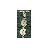 North Carolina Tar Heels Solid 10K Gold ''NC'' 5/16'' Bracelet 7''