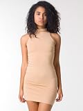 American Apparel Cotton Spandex Jersey Sleeveless Turtleneck Dress