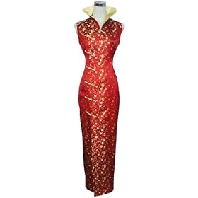 Rosy in the garden sleeveless evening gown