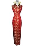 Rosy in the garden sleeveless evening gown